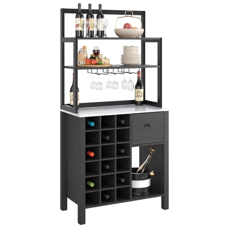 Stand Up Bar Cabinet with Wine Storage
