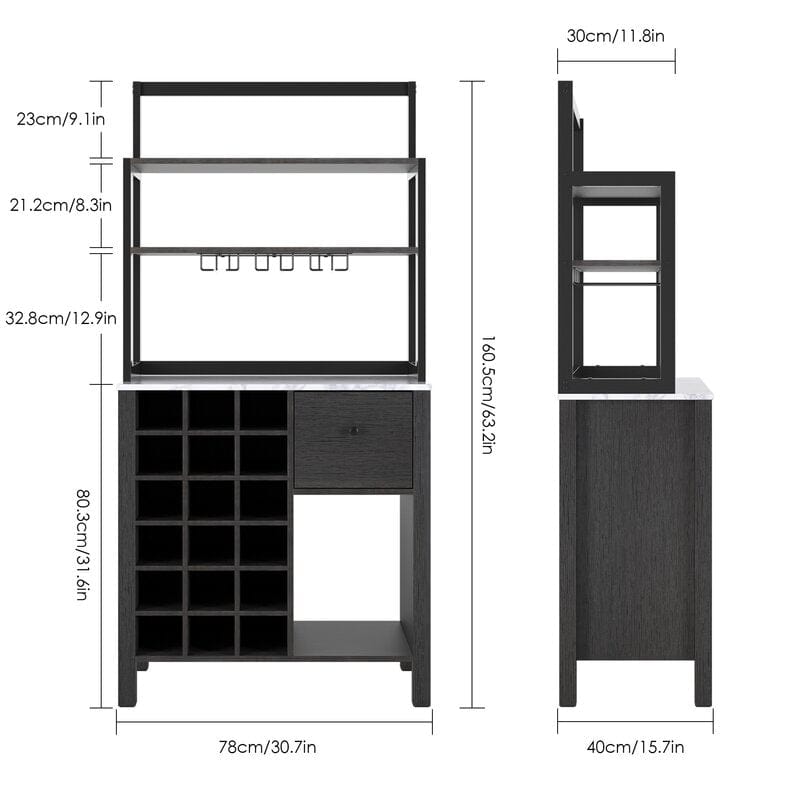Stand Up Bar Cabinet with Wine Storage