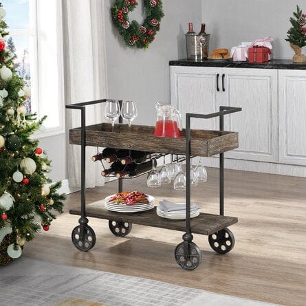 Behm Factory Row Bar Cart