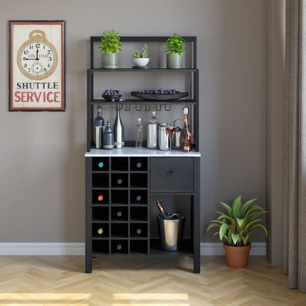 Stand Up Bar Cabinet with Wine Storage